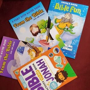 Bible‎ Fun Coloring, Watercolor, Sticker Activity Books